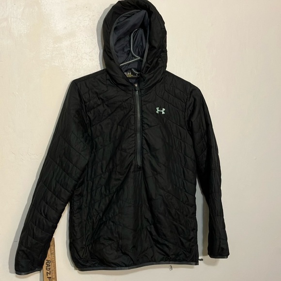 Under Armour pull over zip polyester down filled hoodie youth Large - Picture 1 of 12